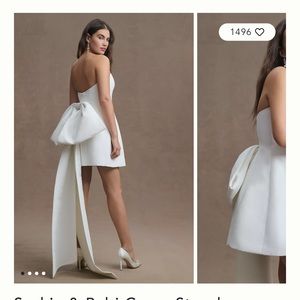 Sachin & Babi Grace Strapless Back-Bow Mini Dress NWT